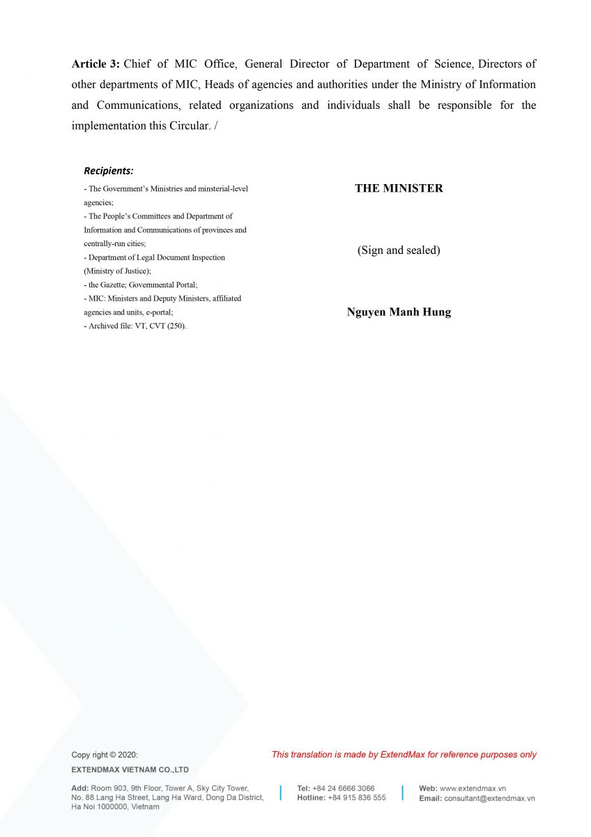 Circular 15/2020/TT-BTTTT and QCVN 101:2020/BTTTT 2